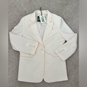 Cream Daily Drills oversized blazer